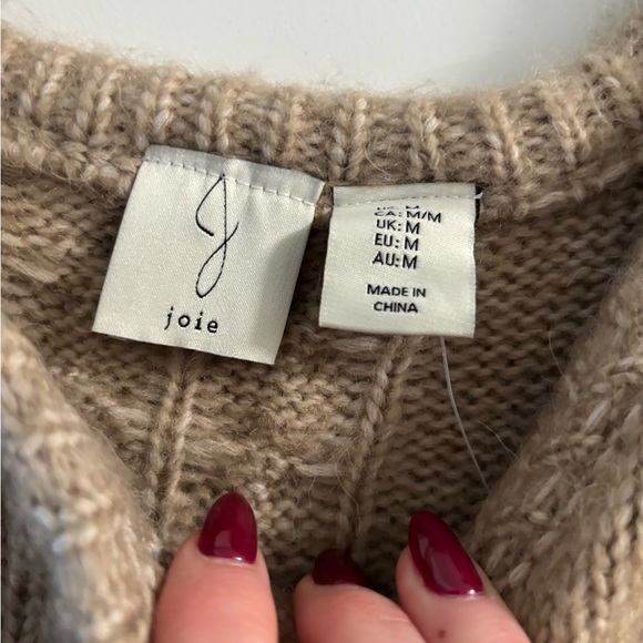 NWOT Joie Women's Cable Knit Sweater - Tan - Picture 3 of 8